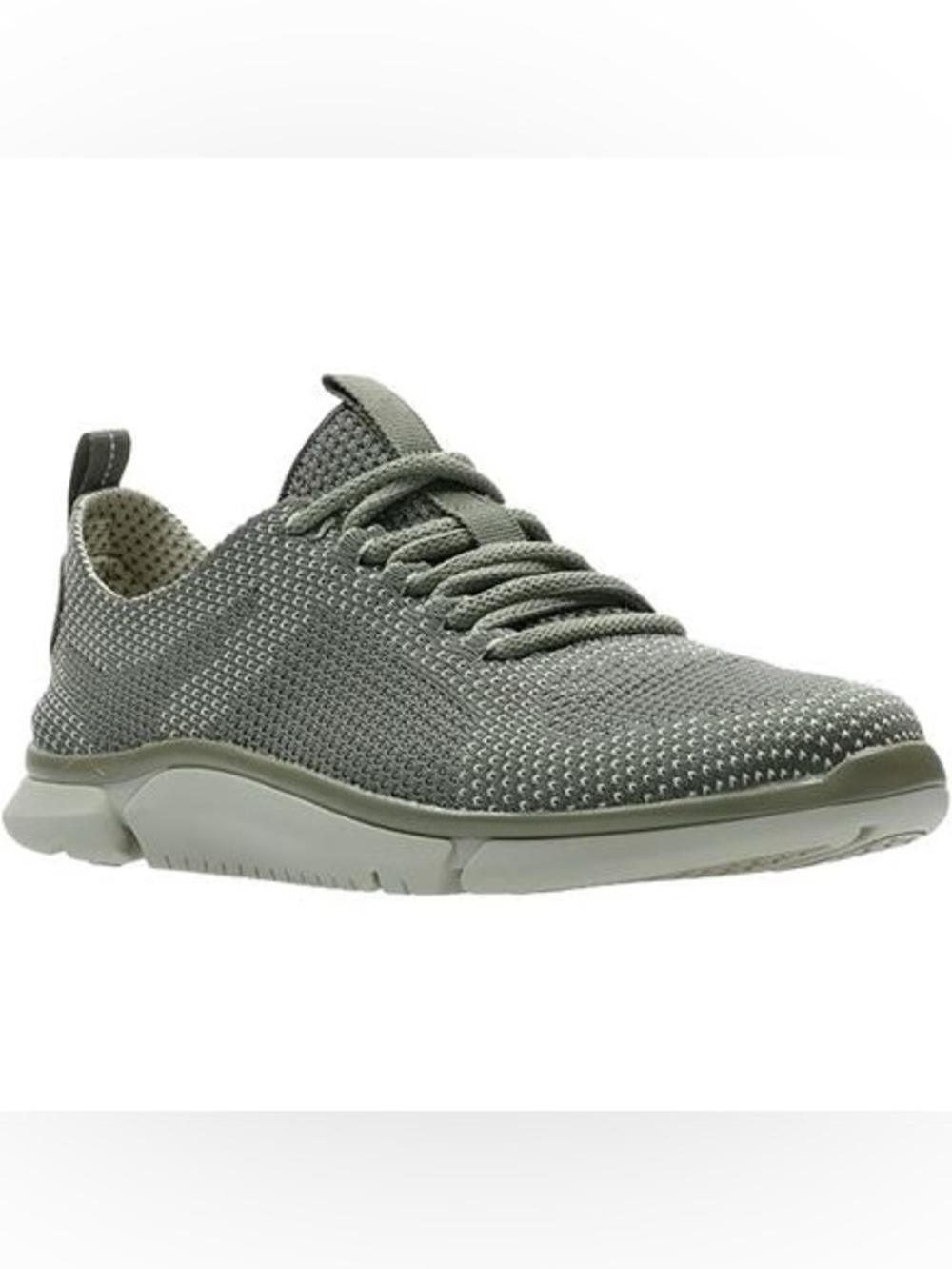 Clarks Men's Triken Run Sage Green Knit Trigenic Sneakers
